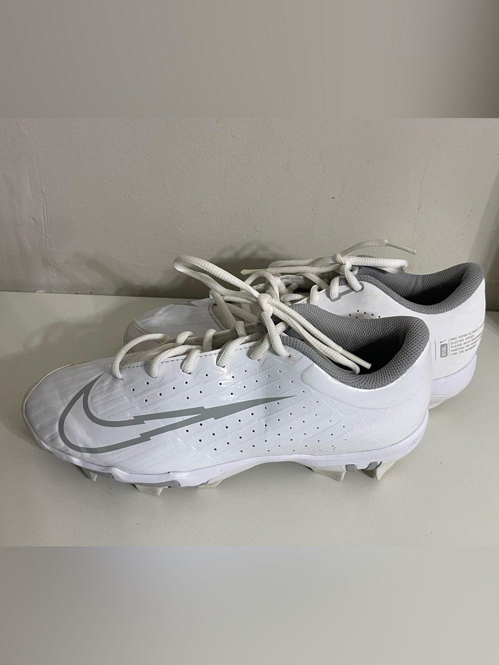 Nike Men’s White and Gray Cleats - Lightweight Soccer/Football Sneakers